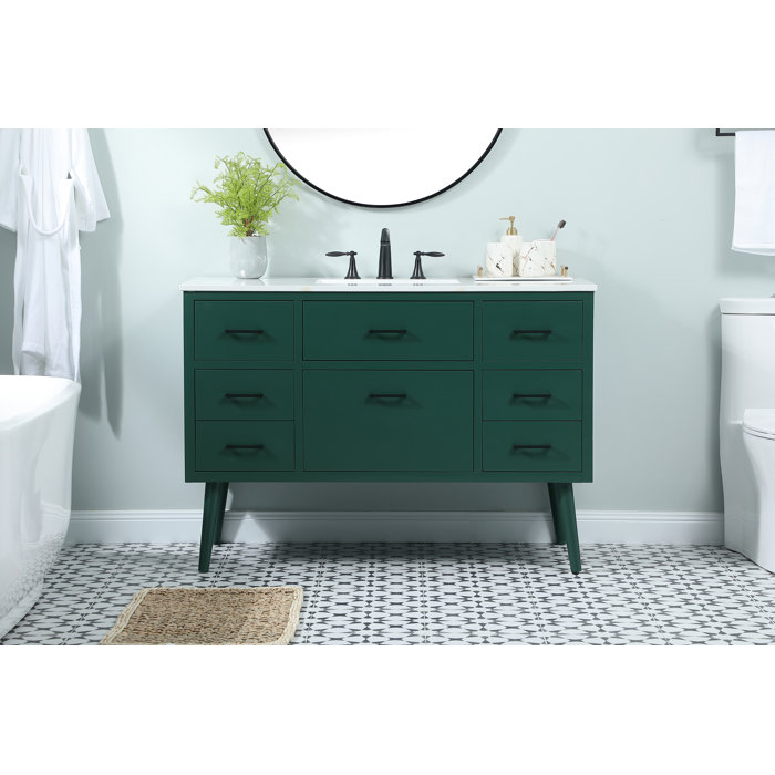 Mercury Row® Burkley 48'' Single Bathroom Vanity Set & Reviews